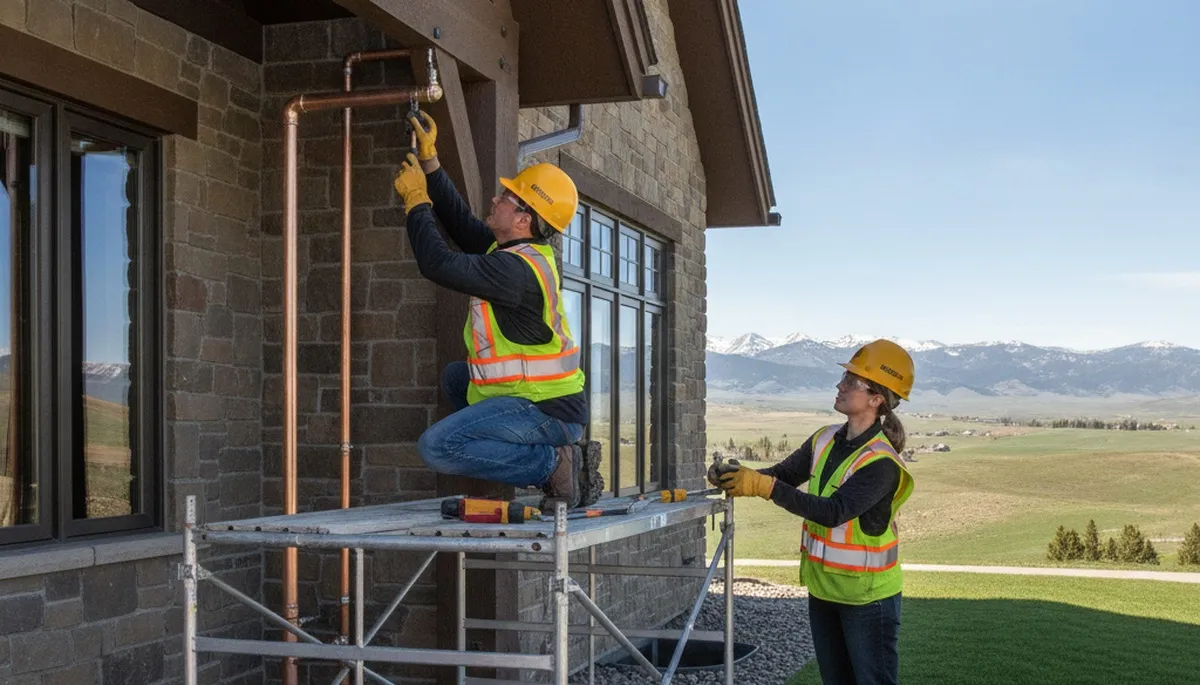 Plumber repairing a pipe in Ogden, UT for fast plumbing repair services