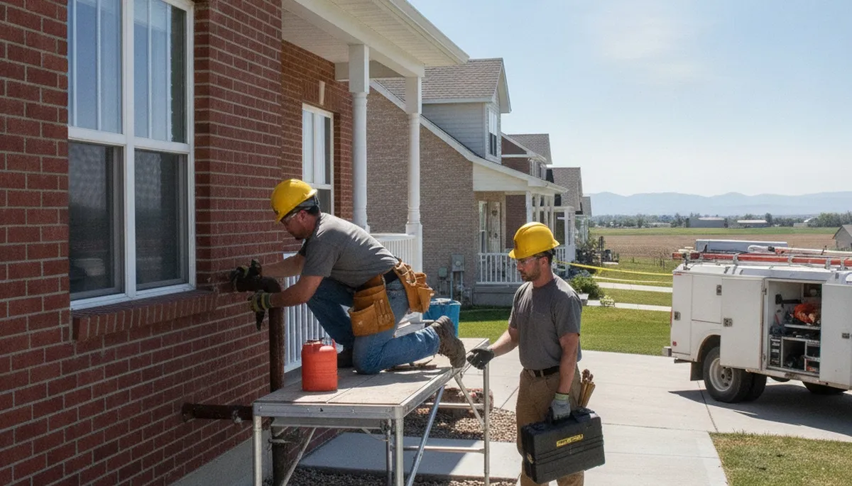 Plumber repairing a pipe in Ogden, UT for plumbing repair service